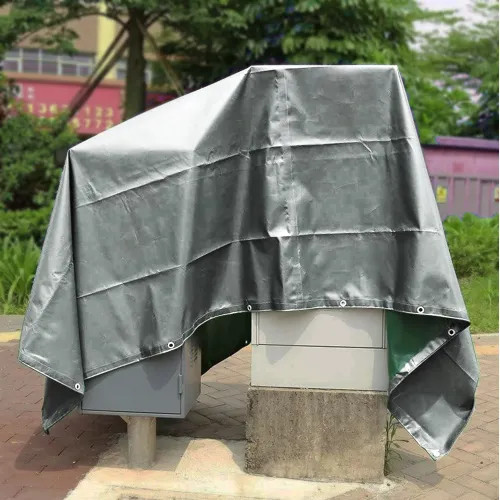 View 2 of Pro Source T2040GS140 ProSource 40' x 20' Heavy-Duty Reversible Tarpaulin with Aluminum Grommet, UV/Tear-Resistant, Polyethylene - T2040GS140 