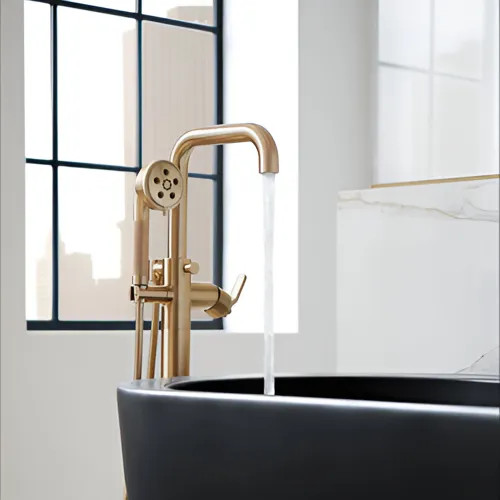 Brizo Litze Single-Handle Freestanding Tub Filler with H2Okinetic