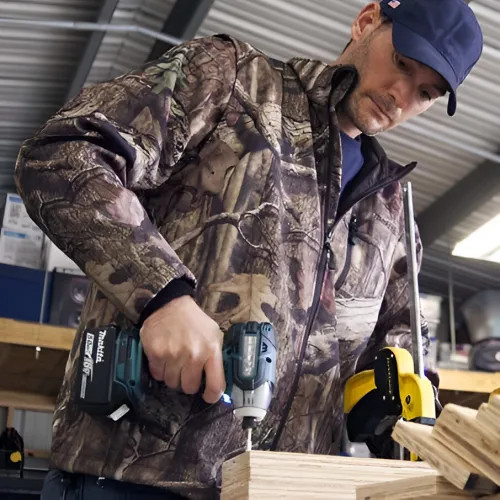 Makita 3XL 18V LXT Lithium Ion Cordless Camo Mossy Oak Heated Jacket DCJ201Z3XL