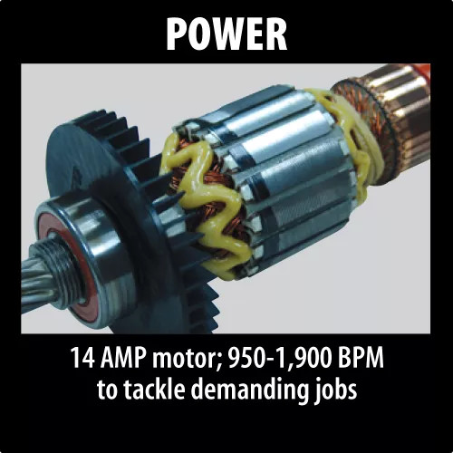 View 7 of Makita HM1214CX Makita 27 lb. SDS-MAX AVT Demolition Hammer and 1