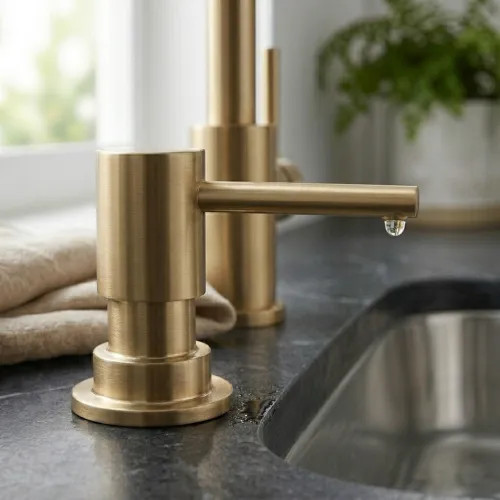 Brizo Solna Soap/Lotion Dispenser, Brilliance Luxe Gold - RP79275GL