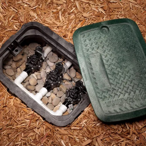Rain(ピ) オフィシャルプレミアムBOX Rain Bird Standard Rectangular Valve Box with Green Lid - VB-STD