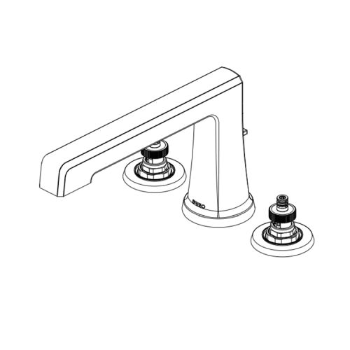 Brizo Levoir Two-Handle Deck-Mount Roman Tub Faucet Trim with
