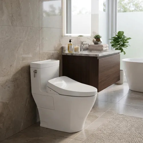 TOTO Aimes One-Piece Elongated Toilet, Single Flush, Universal