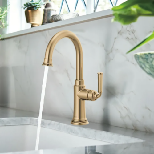 Brizo Rook Single-Handle Bar Faucet, Lever Handle, 1.8 GPM