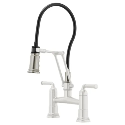 peace Brizo Rook Articulating Bridge Faucet Hose and Sprayer