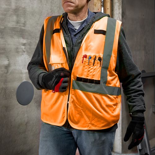 Milwaukee Large/Extra Large High Visibility Orange Safety Vest