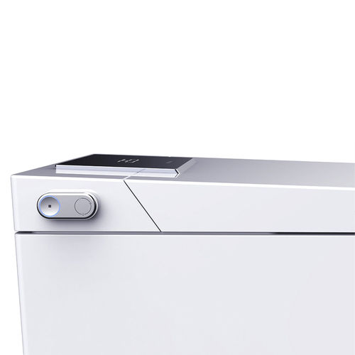 View 9 of Trone Plumbing STCM1 Trone Smart Bidet Toilet Combo with Toe Touch Sensor, Auto-Open/Close, Digital Display, Heated Seat, Night Light, Auto-Flush, 1.28 GPF, Classic White - STCM1.WH