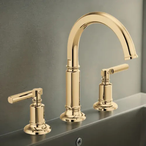 Brizo Invari Two-Handle Widespread Bathroom Faucet with Arc Spout