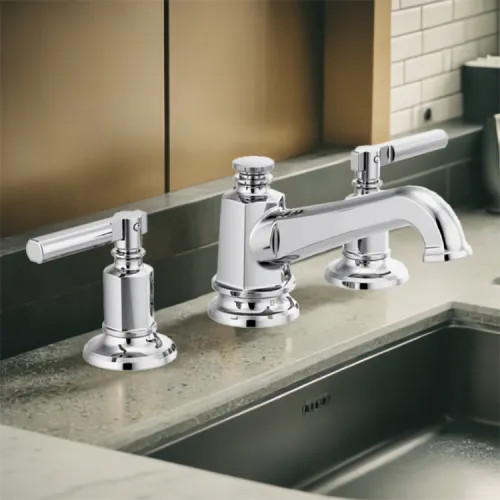 Brizo Invari Two-Handle Widespread Bathroom Faucet with Pop-Up