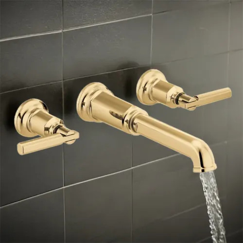 Brizo Invari Two-Handle Wall-Mount Tub Filler, Less Handles, 9.3