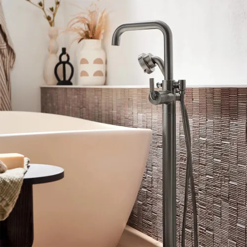 Brizo Litze Single-Handle Freestanding Tub Filler with H2Okinetic