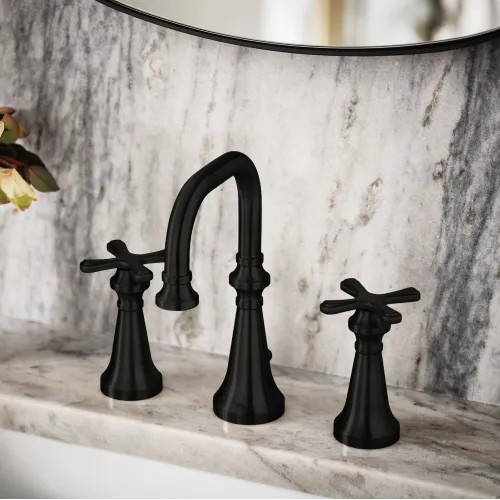 Moen Colinet Two-Handle Widespread Lavatory Faucet, 1.2 GPM, Cross ...
