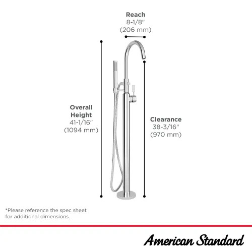 American Standard Cadet Single-Handle Freestanding Bathtub Filler