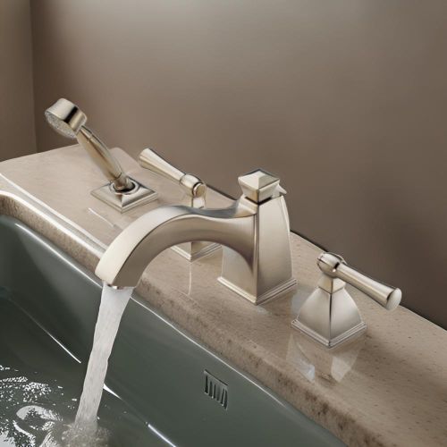 Brizo Vesi Two-Handle Roman Tub Faucet Trim with Hand Shower, 4