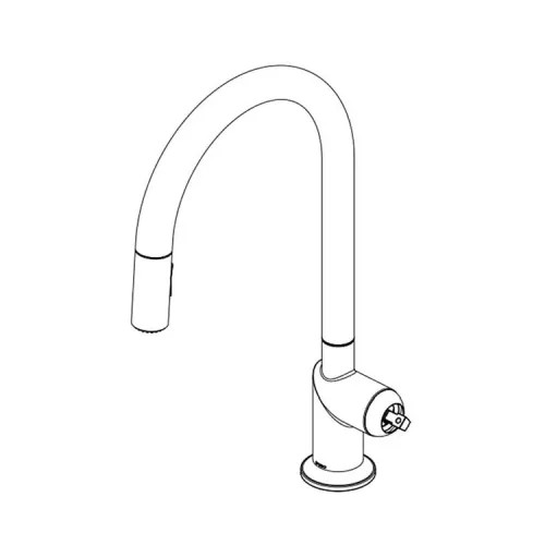 Brizo Odin Pull-Down Kitchen Faucet With Swivel Spout, DIAMOND