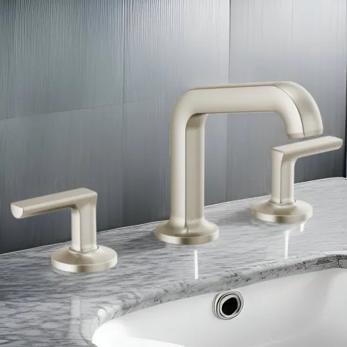 【Lotusinhand】Two-Tone Normal 新品2個セット Brizo Kintsu Two-Handle Widespread Lavatory Faucet with Angled