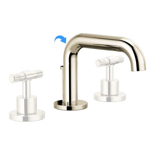Brizo Litze Widespread Low Arc Lavatory Faucet with Metal Pop-Up