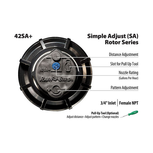 View 5 of  42SA+ Rain Bird 42SA+ Heavy Duty Rotor Sprinkler Simple Adjust (40 - 360 Degrees) 26 - 38 Ft. Range