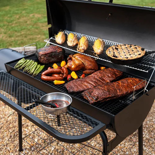 Char-Broil Deluxe Offset Charcoal Smoker Grill - Thumbnail 4