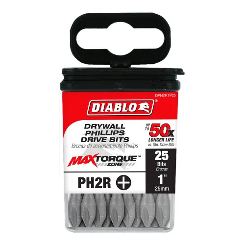 Lot De 25 Embouts Phillips PH2 Pour Visseuse - Marque Diablo
