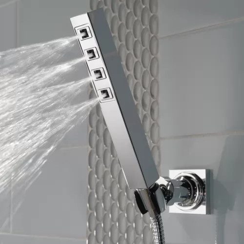 写真 Delta Ara Single-Function Lumicoat Black Stainless Adjustable Wall