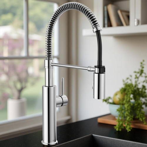 Delta Antoni Single-Handle Pull-Down Spring Kitchen Faucet, 1.8
