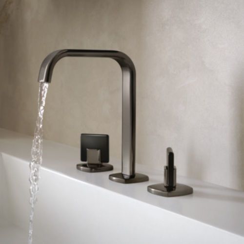 ASTRO リリイベ　ブルフレ Brizo Allaria Two-Handle Widespread Brilliance Black Onyx Bathroom