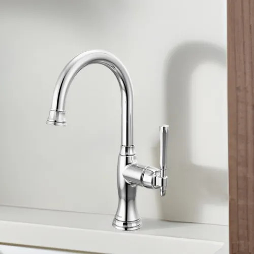 View 2 of Brizo 61058LF-PC Brizo Tulham Single-Handle Bar Faucet, Lever Handle, 1.8 GPM, Polished Chrome - 61058LF-PC
