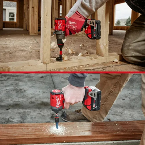 View 10 of Milwaukee 3697-22 Milwaukee M18 FUEL Brushless Cordless Hammer Drill and Impact Driver Combo Kit (2-Tool) with 2 Batteries - 3697-22