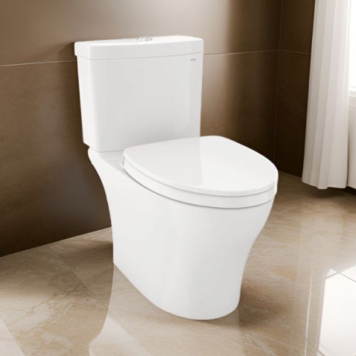 TOTO Aquia IV Two-Piece Elongated Toilet, 1.28/0.9 GPF, WASHLET+