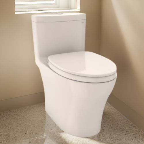 TOTO AQUIA IV One-Piece ADA Elongated Complete Toilet- Sanagloss ...