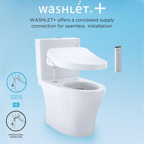 TOTO Aquia IV Elongated, Dual-Flush Toilet, Sanagloss