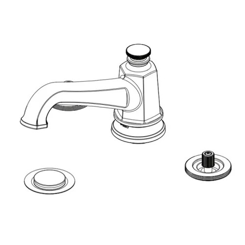 Brizo Invari Widespread Bathroom Faucet With Angled Spout, Less