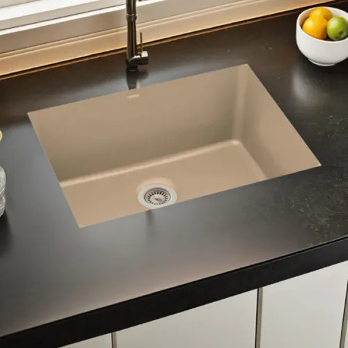 Elkay Quartz Luxe Sandstone 33in x 18-7/16in x 9-7/16in Single