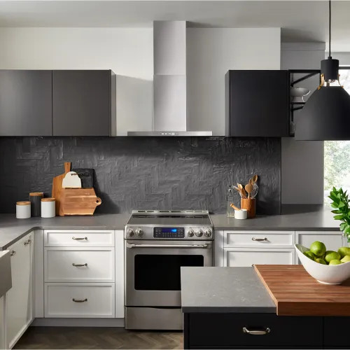 Broan NuTone 30 Inch Convertible Wall Mount T Style Chimney Range Hood 450 CFM Stainless Steel BWT1304SS