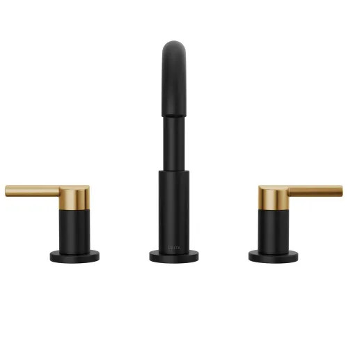 Delta Nicoli Widespread Bathroom Faucet, Two-Handle, Deck Mount