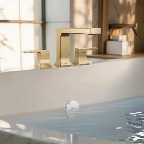 Delta Velum Roman Tub Trim, Two Lever Handles, ADA-Compliant