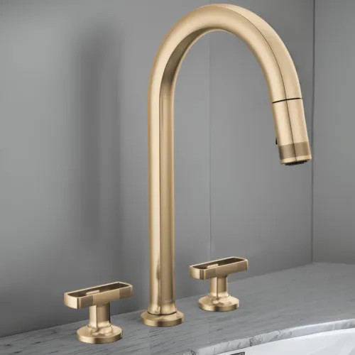 Brizo Kintsu Two-Handle Widespread Pull-Down Kitchen Faucet w/ Arc