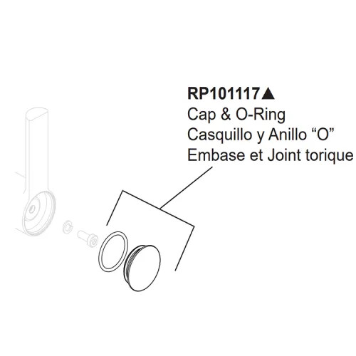 View 3 of Brizo RP101117PN Brizo Artesso Cap and O-Ring for Instant Hot Faucets, Brilliance Polished Nickel - RP101117PN
