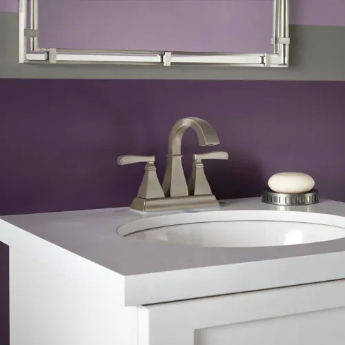 Delta Lakewood Centerset Bathroom Faucet, Two-Handle, Deck Mount