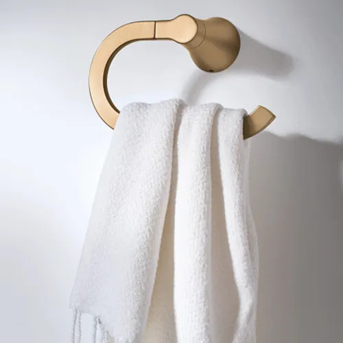 Moen Jase Towel Ring, Bronzed Gold - YB0786BZG | PlumbersStock