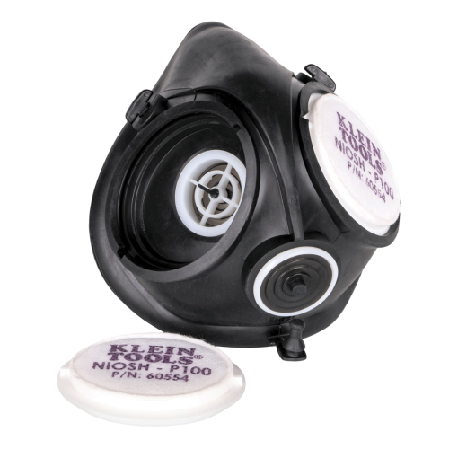 Klein 2-Pack P100 Half-Mask Respirator Replacement Filters - 60554