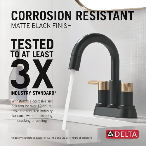 Delta Nicoli Two Handle Centerset Pull-Down Bathroom Faucet, 1.2