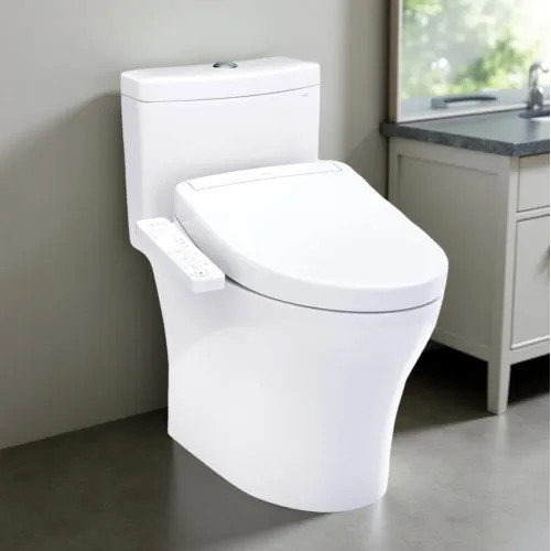 TOTO Aquia IV One-Piece Elongated Toilet w/ WASHLET+ S2 Bidet Seat
