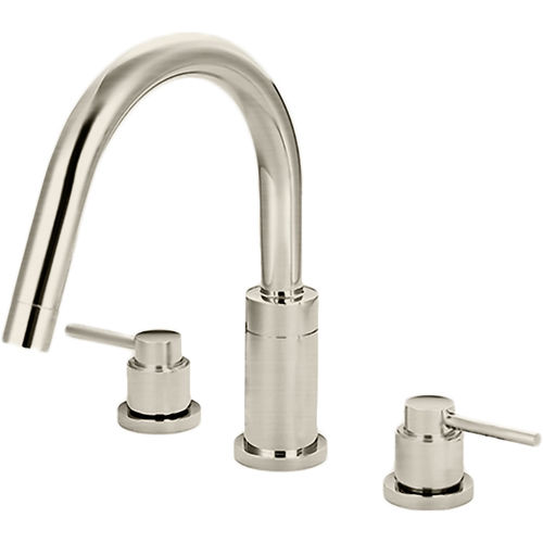 Pioneer Motegi Two-Handle Deck-Mount Brushed Nickel Roman Pioneer Motegi Two-Handle Deck-Mount Brushed Nickel Roman