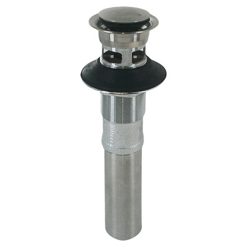 KOHLER K-7124-BN Pop-Up Clicker Drain – Vibrant Brushed Nickel, Solid Brass, 1-1/4" Connection, No Overflow, For Bathroom Sinks