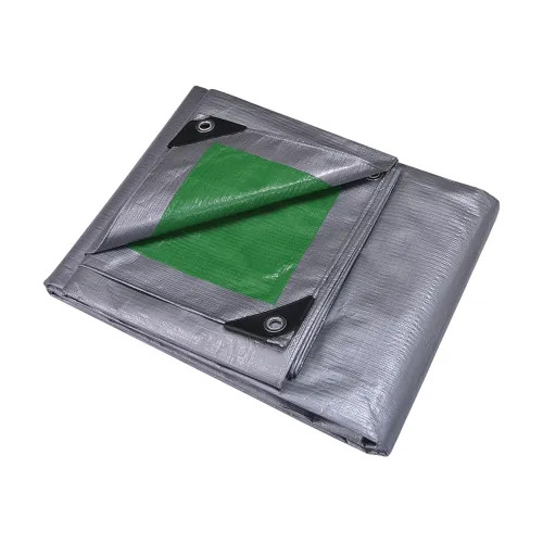 View 3 of Pro Source T2040GS140 ProSource 40' x 20' Heavy-Duty Reversible Tarpaulin with Aluminum Grommet, UV/Tear-Resistant, Polyethylene - T2040GS140 