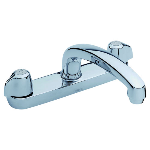 Gerber Classics 4" Centerset Bar Faucet - Two Handle Gooseneck With Metal Handles