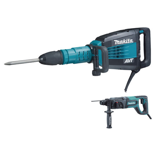 View 3 of Makita HM1214CX Makita 27 lb. SDS-MAX AVT Demolition Hammer and 1